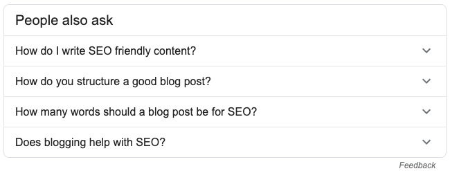 People also ask SEO Tips